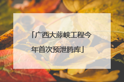 广西大藤峡工程今年首次预泄腾库
