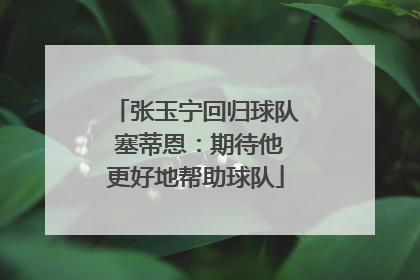 张玉宁回归球队 塞蒂恩：期待他更好地帮助球队