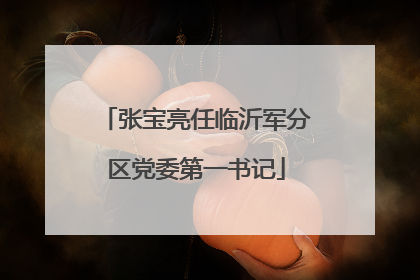 张宝亮任临沂军分区党委第一书记