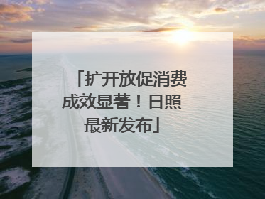 扩开放促消费成效显著！日照最新发布