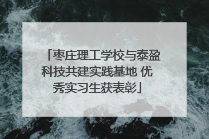 枣庄理工学校与泰盈科技共建实践基地 优秀实习生获表彰