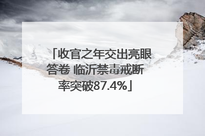 收官之年交出亮眼答卷 临沂禁毒戒断率突破87.4%