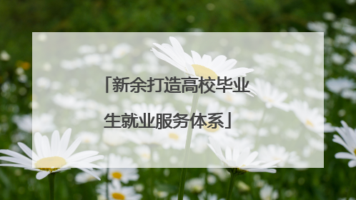 新余打造高校毕业生就业服务体系