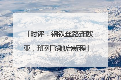 时评：钢铁丝路连欧亚，班列飞驰启新程