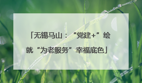 无锡马山：“党建+”绘就“为老服务”幸福底色
