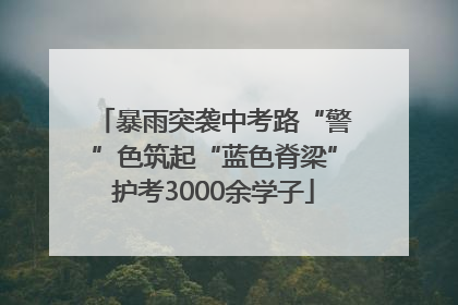 暴雨突袭中考路“警”色筑起“蓝色脊梁”护考3000余学子