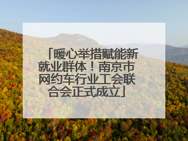 暖心举措赋能新就业群体！南京市网约车行业工会联合会正式成立