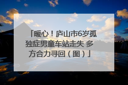 暖心！庐山市6岁孤独症男童车站走失 多方合力寻回（图）