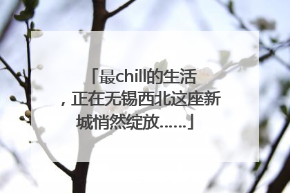 最chill的生活，正在无锡西北这座新城悄然绽放……