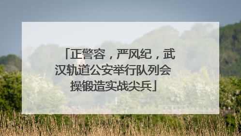 正警容，严风纪，武汉轨道公安举行队列会操锻造实战尖兵