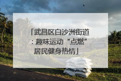 武昌区白沙洲街道：趣味运动“点燃”居民健身热情