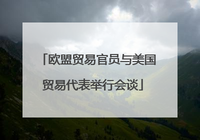 欧盟贸易官员与美国贸易代表举行会谈