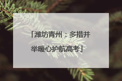 潍坊青州：多措并举暖心护航高考