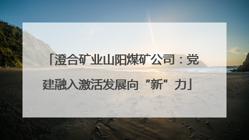 澄合矿业山阳煤矿公司：党建融入激活发展向“新”力