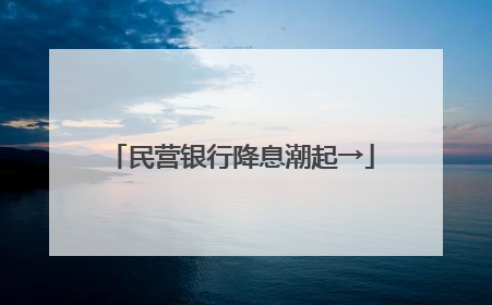 民营银行降息潮起→