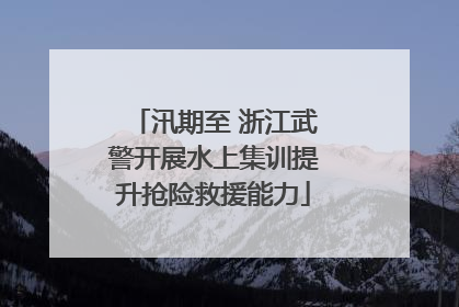 汛期至 浙江武警开展水上集训提升抢险救援能力