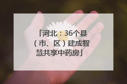 河北：36个县（市、区）建成智慧共享中药房
