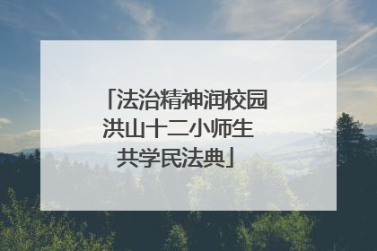 法治精神润校园 洪山十二小师生共学民法典