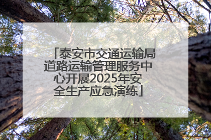 泰安市交通运输局道路运输管理服务中心开展2025年安全生产应急演练