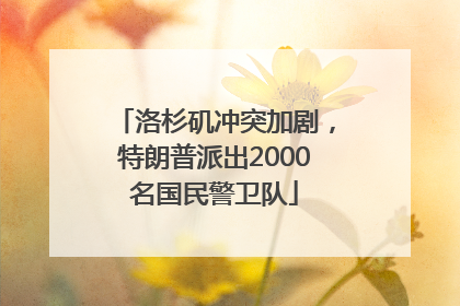 洛杉矶冲突加剧，特朗普派出2000名国民警卫队