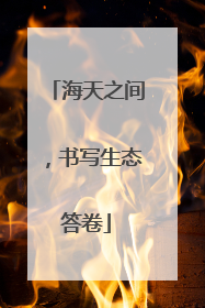 海天之间，书写生态答卷