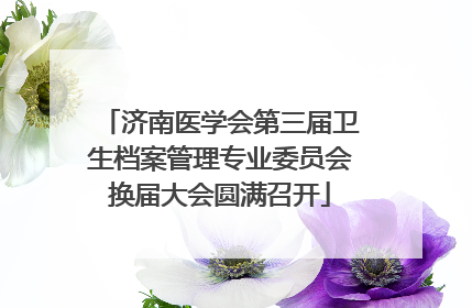 济南医学会第三届卫生档案管理专业委员会换届大会圆满召开