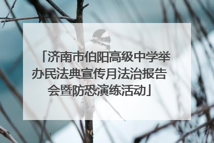 济南市伯阳高级中学举办民法典宣传月法治报告会暨防恐演练活动