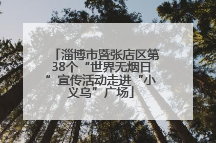 淄博市暨张店区第38个“世界无烟日”宣传活动走进“小义乌”广场