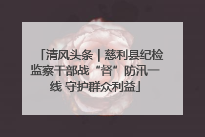清风头条｜慈利县纪检监察干部战“督”防汛一线 守护群众利益