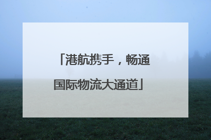 港航携手，畅通国际物流大通道