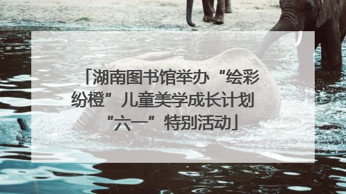 湖南图书馆举办“绘彩纷橙”儿童美学成长计划“六一”特别活动