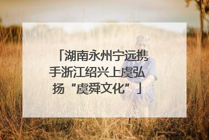 湖南永州宁远携手浙江绍兴上虞弘扬“虞舜文化”