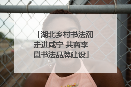 湖北乡村书法潮走进咸宁 共商李邕书法品牌建设