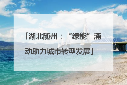 湖北随州：“绿能”涌动助力城市转型发展