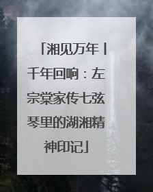 湘见万年丨千年回响：左宗棠家传七弦琴里的湖湘精神印记