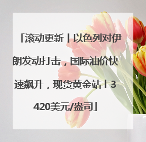 滚动更新丨以色列对伊朗发动打击，国际油价快速飙升，现货黄金站上3420美元/盎司