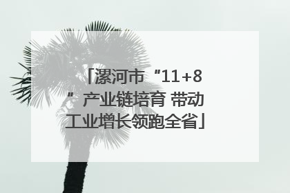 漯河市“11+8”产业链培育 带动工业增长领跑全省
