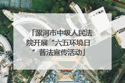 漯河市中级人民法院开展“六五环境日”普法宣传活动