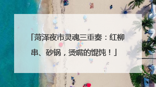 菏泽夜市灵魂三重奏：红柳串、砂锅，烫嘴的馄饨！