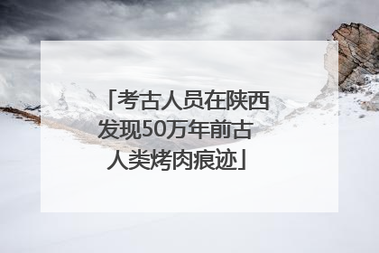 考古人员在陕西发现50万年前古人类烤肉痕迹