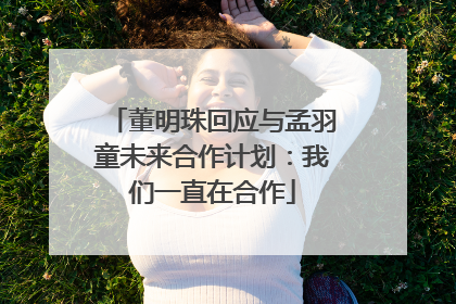 董明珠回应与孟羽童未来合作计划：我们一直在合作