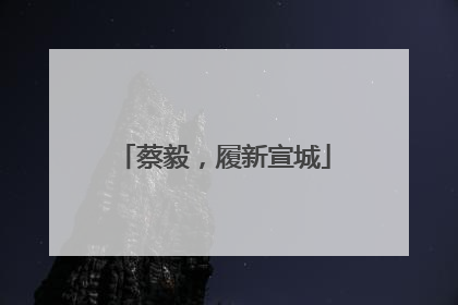 蔡毅，履新宣城