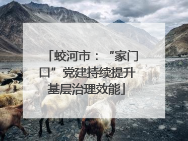 蛟河市：“家门口”党建持续提升基层治理效能