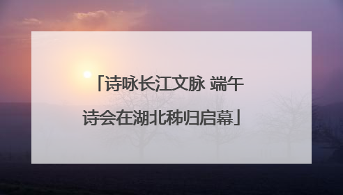 诗咏长江文脉 端午诗会在湖北秭归启幕