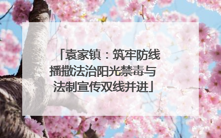 袁家镇：筑牢防线播撒法治阳光禁毒与法制宣传双线并进