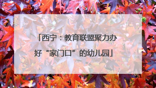 西宁：教育联盟聚力办好“家门口”的幼儿园