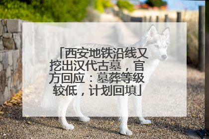 西安地铁沿线又挖出汉代古墓，官方回应：墓葬等级较低，计划回填