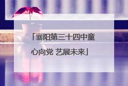 襄阳第三十四中童心向党 艺展未来