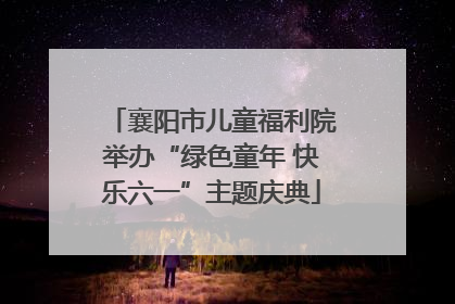襄阳市儿童福利院举办“绿色童年 快乐六一”主题庆典