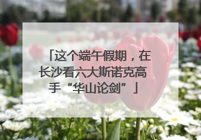 这个端午假期，在长沙看六大斯诺克高手“华山论剑”